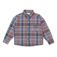 Wander + Wonder Blue Multi Plaid Button Down Shirt