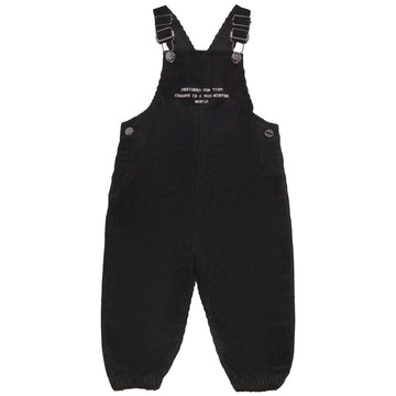 Calla Lili Baby Boy Corduroy Overall - Black Corduroy