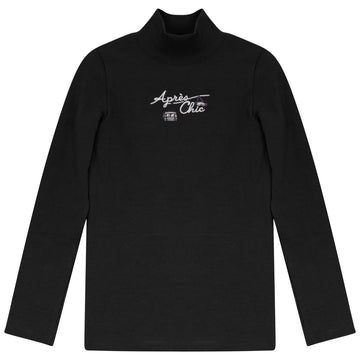 Calla Lili Girl Apres Chic Mockneck - Black/Purple