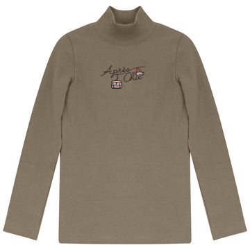 Calla Lili Girl Apres Chic Mockneck - Taupe