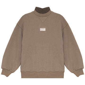 Calla Lili Boy Sweatshirt With Mockneck - Taupe