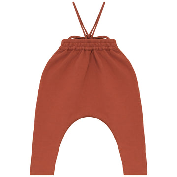 Calla Lili Baby Sweat Romper - Rust