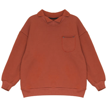 Calla Lili Big Boy Sweatshirt - Rust