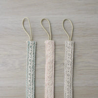 Little Threads The Label Pink Crotchet Pacifier Clip
