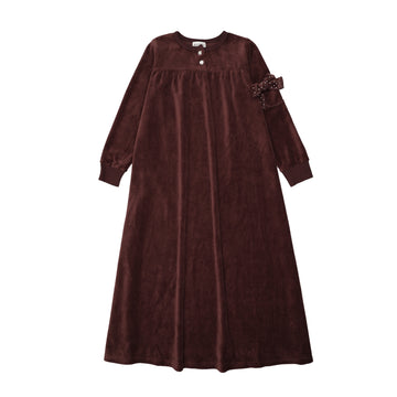 Bopop Burgundy Studded Bow Maxi - Long Length (Maxi Collection) B919