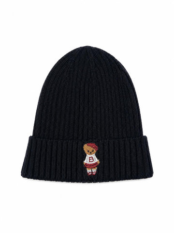 Bandeau Teddy Knits Black Cuff Knit Hat (Final Sale)