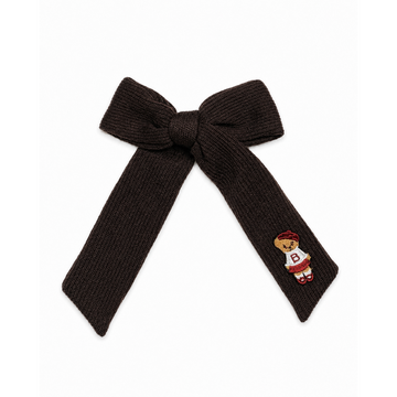 Bandeau Teddy Knits Brown Large Bow Clip (Final Sale)