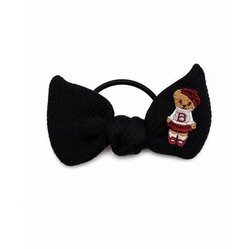 Bandeau Teddy Knits Black Pony Tie (Final Sale)