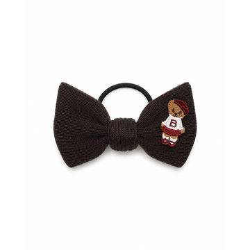 Bandeau Teddy Knits Brown Pony Tie (Final Sale)
