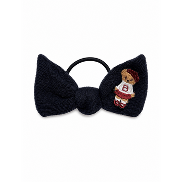 Bandeau Teddy Knits Navy Pony Tie (Final Sale)