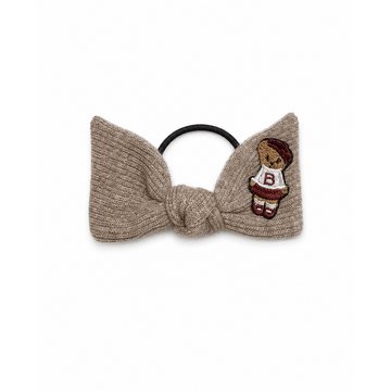 Bandeau Teddy Knits Oat Pony Tie (Final Sale)