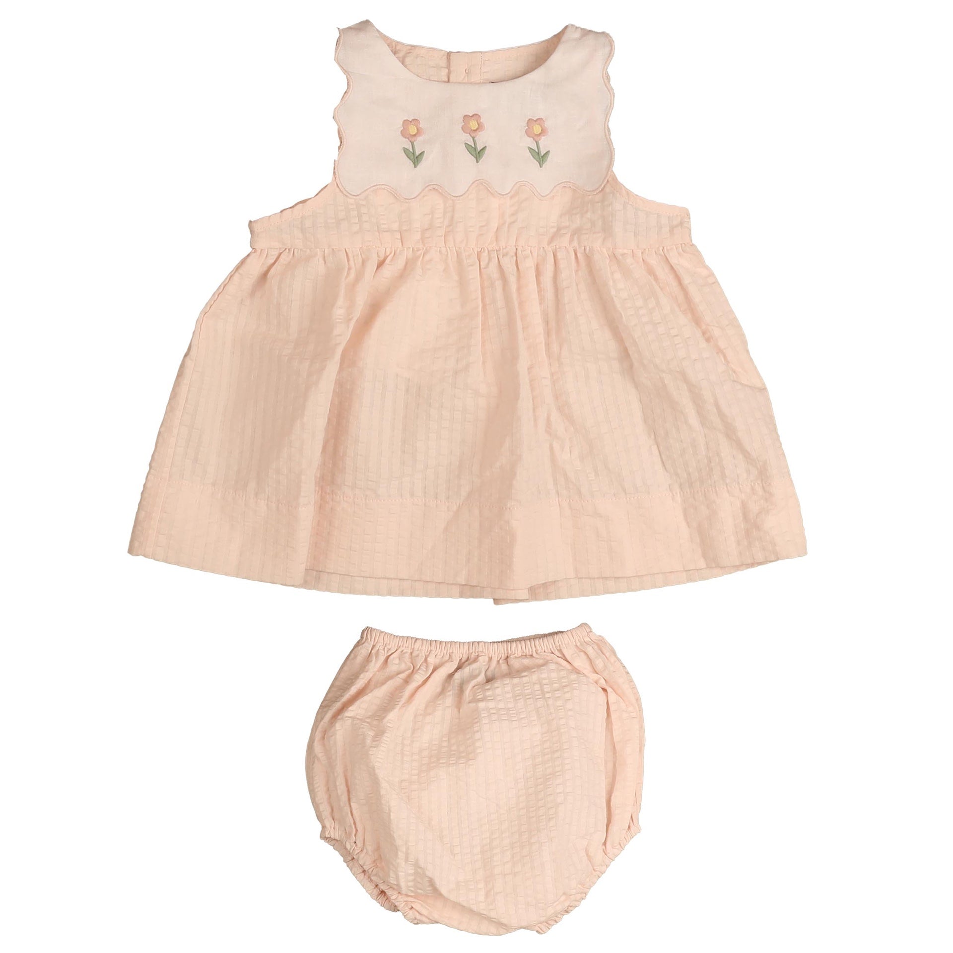 Belati PINK SCALLOP BIB BABY SET (BBB201) | Buttons Bebe