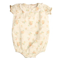Belati BLUE FLORAL SMOCKED SLEEVE BABY ROMPER (BBB219)
