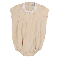 Belati SAND STRIPED ROMPER WITH EMBROIDERED COLLAR (BBB247)