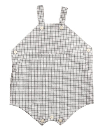 Belati Grey Mini Checkered Baby Overalls (bbb505)
