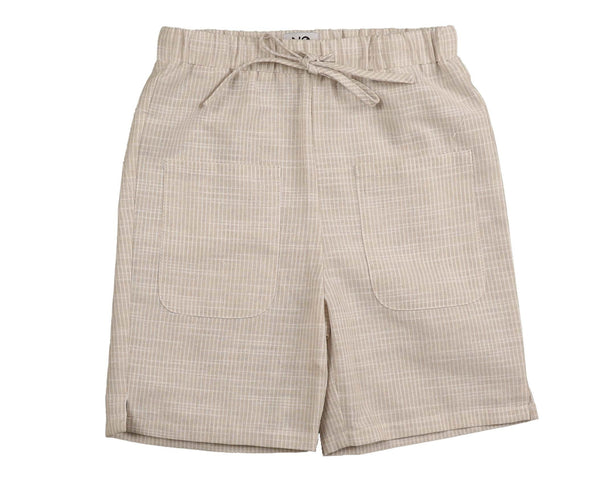 Belati Beige Striped Shorts (BBM557)