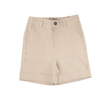 Belati Beige Striped Seersucker Shorts (BBM560)