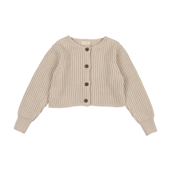 Lil Legs Basic Cardigan Oat