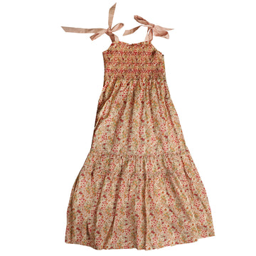 Belati Pink Teen Jumper With Triple Colors Embroidered Smock