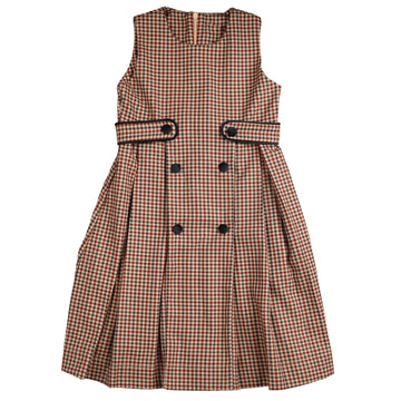 Belati Wine Houndstooth Jumper With Tab Waist