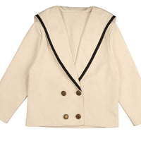 Belati Cream Sailor Collar Scuba Jersey jacket (BJ1352CR )