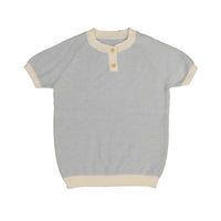 Belati LIGHT BLUE CHUNKY V'S RAGLAN KNIT BKN253