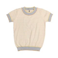 Belati LIGHT BLUE TEXTURED DOTS MULTICOLOR TRIMS BKN261