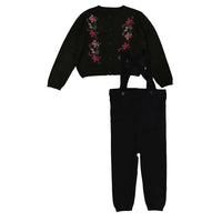 Belati Black Cross Stitch Embroidered Baby Set (BKN364)