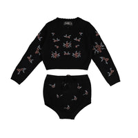 Belati Navy Floral Baby Set (BKN366)