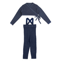 Belati Blue Wrap Knit Baby Set (BKN374)