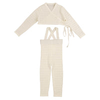 Belati Cream Wrap Knit Baby Set (BKN374)