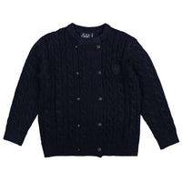 Belati Navy Cable Double Breasted Emblemsweater (BKN381)