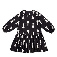 Beau Loves Black Exclamation Hearts Collar Dress