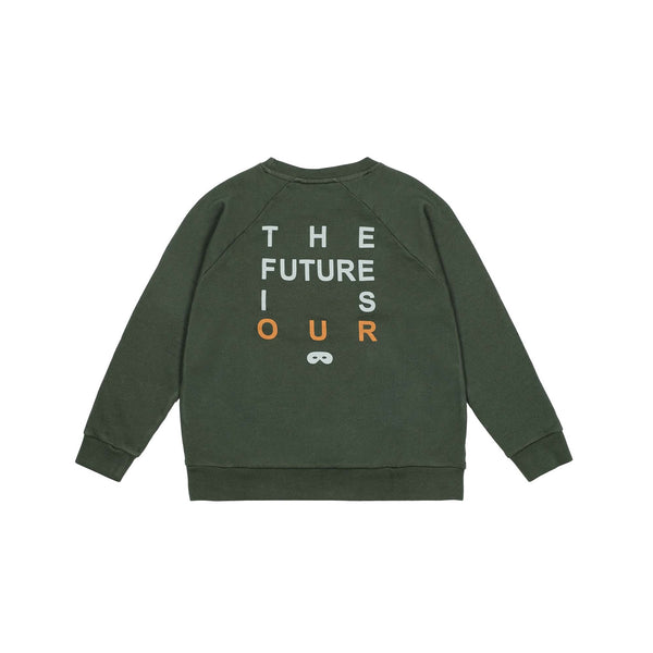 Beau Loves Washed Green 'The Future Is Ours' Raglan Sweater