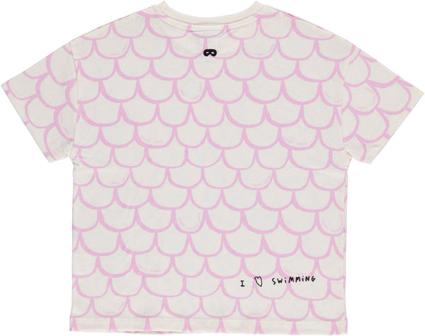 Beau Loves Pink Lavender Scales Relaxed Fit T-shirt
