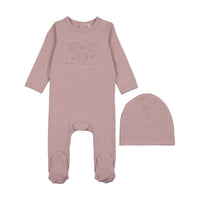 Bonjoy Embossed Bonjoy Footie Set - Lilac