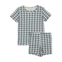 Bonjoy Checkered Charm Short Sleeve Lounge Set - Little Anchors