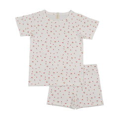 Bonjoy Tiny Fruits Short Sleeve Lounge Set - Tiny Cherries