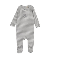 Bonjoy Bunny Footie - Navy/White