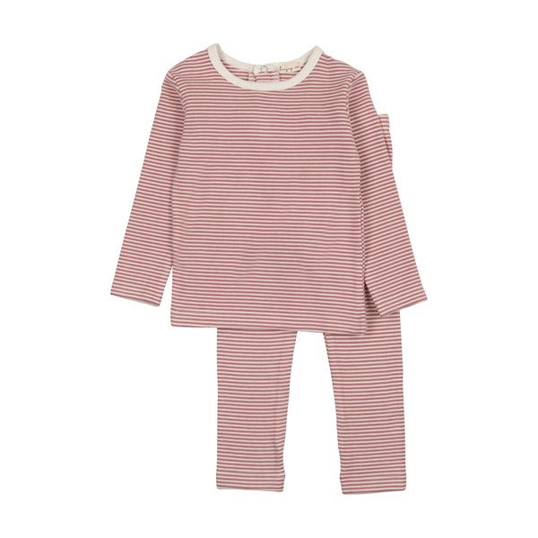 Bonjoy Berry Stripe Two Piece Set