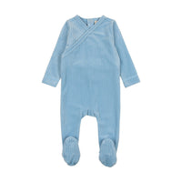 Bonjoy Pale Blue Velour Stretchie