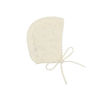 Lilette By Lil Legs Heart Open Knit Bonnet Cream
