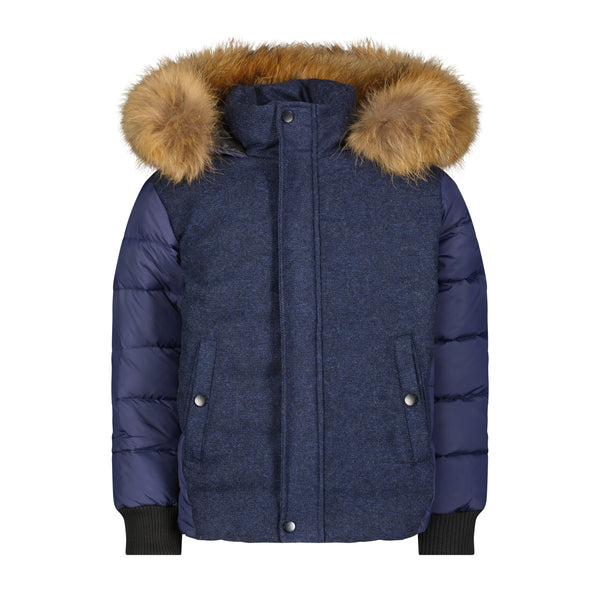 Scotch Bonnet Kids Navy Tweed