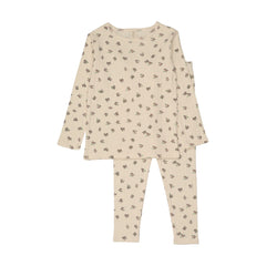 Bonjoy Springtime Chic Long Sleeve Pajamas - Cluster Floral
