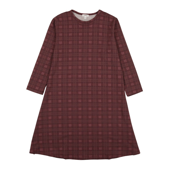 Bonjoy Burgundy Plaid Nightgown