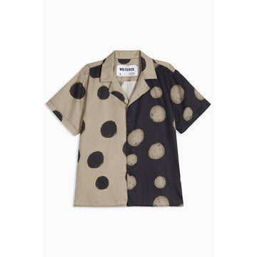 Wolf & Rita Polka Mocha Boy Shirt Bruno Woven