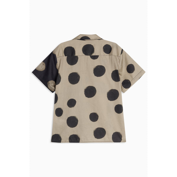 Wolf & Rita Polka Mocha Boy Shirt Bruno Woven