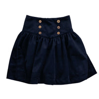 Belati Navy Velour Corduroy Skirt (BSK334)