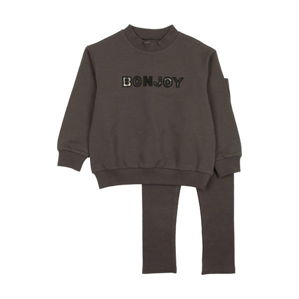 Bonjoy Grey Bonjoy Sweatshirt Set