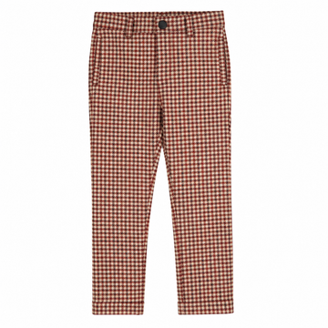 Belati Wine Plaid Pants
